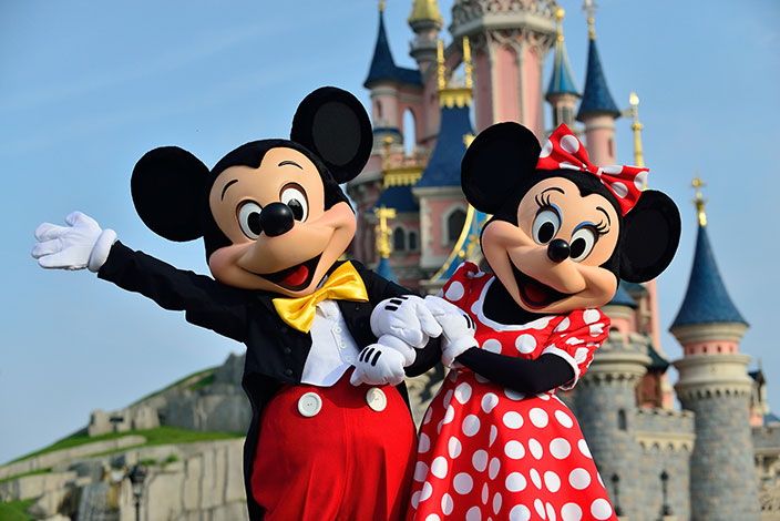 Micky und Minnie Maus im Disneyland Paris