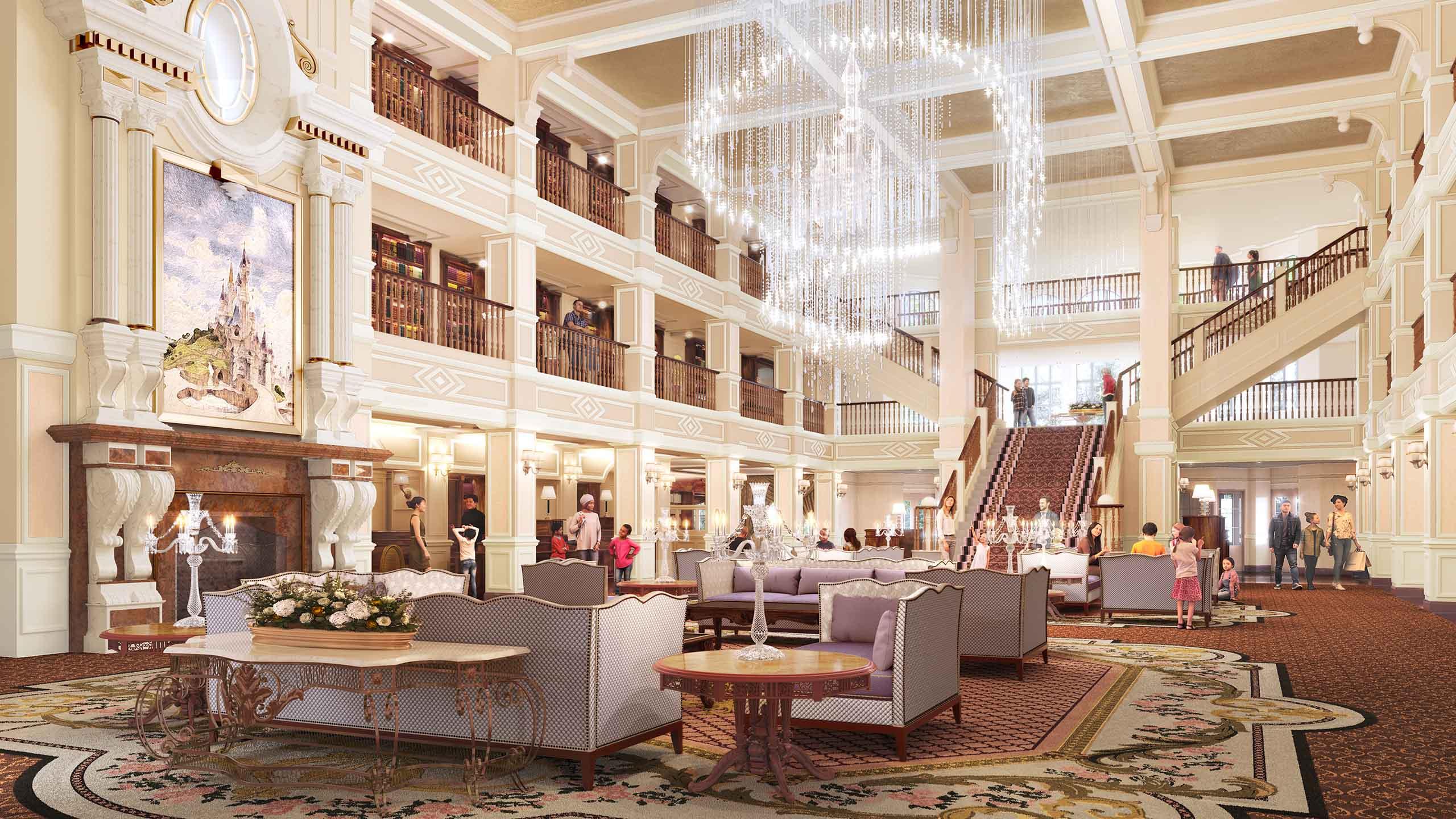 Eingangshalle des Disneyland Hotels