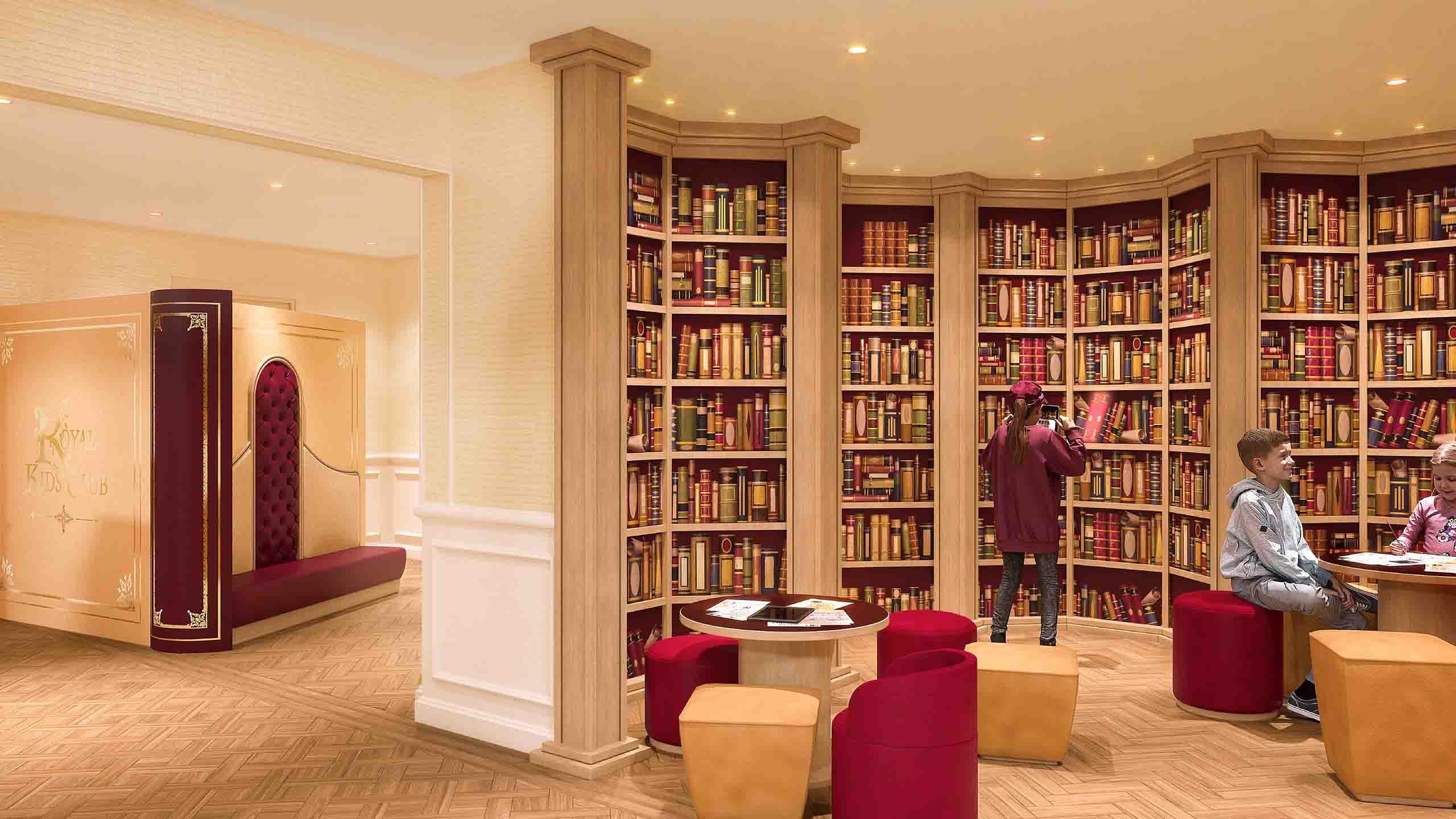 Bibliotheks-Lounge im Disneyland Hotel